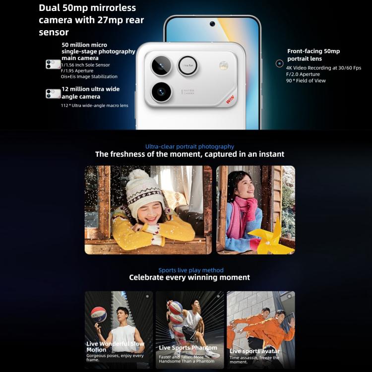 Honor WIN RT, 16GB+512GB, สแกนลายนิ้วมืออัลตราโซนิก 3D, แบตเตอรี่ 10000mAh, หน้าจอ 6.83 นิ้ว MagicOS 10.0 / Android 16 Snapdragon 8 Elite Octa Core, เครือข่าย: 5G, NFC, OTG, 16GB+512GB