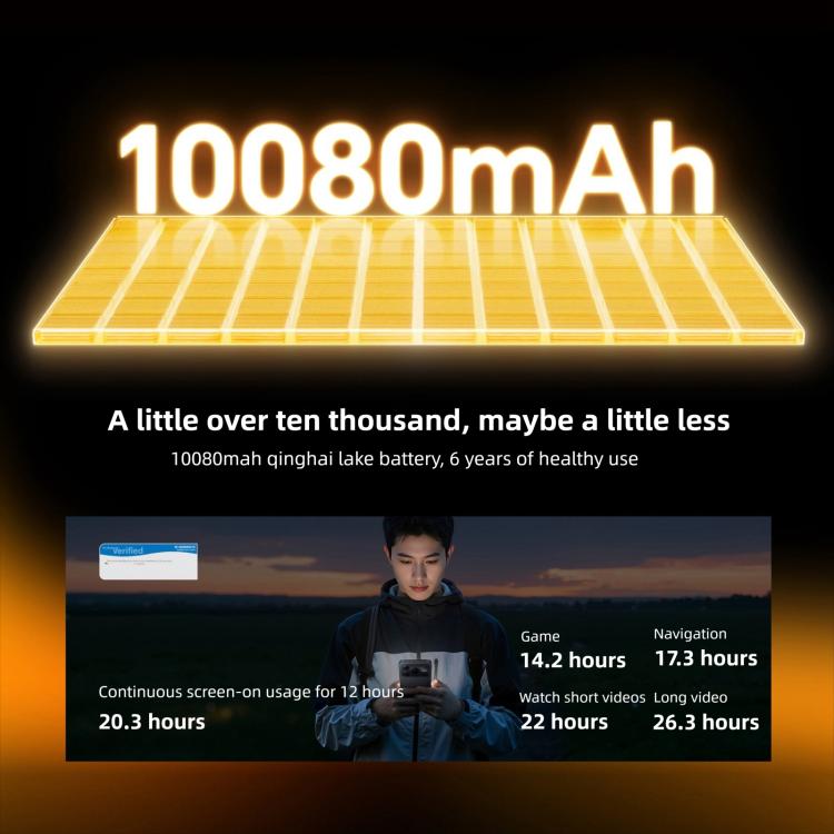Honor Power2, 12GB+256GB, แบตเตอรี่ 10080mAh, หน้าจอ 6.79 นิ้ว MagicOS 10.0 / Android 16 Dimensity 8500 Elite Octa Core, เครือข่าย: 5G, NFC, OTG, 12GB+256GB
