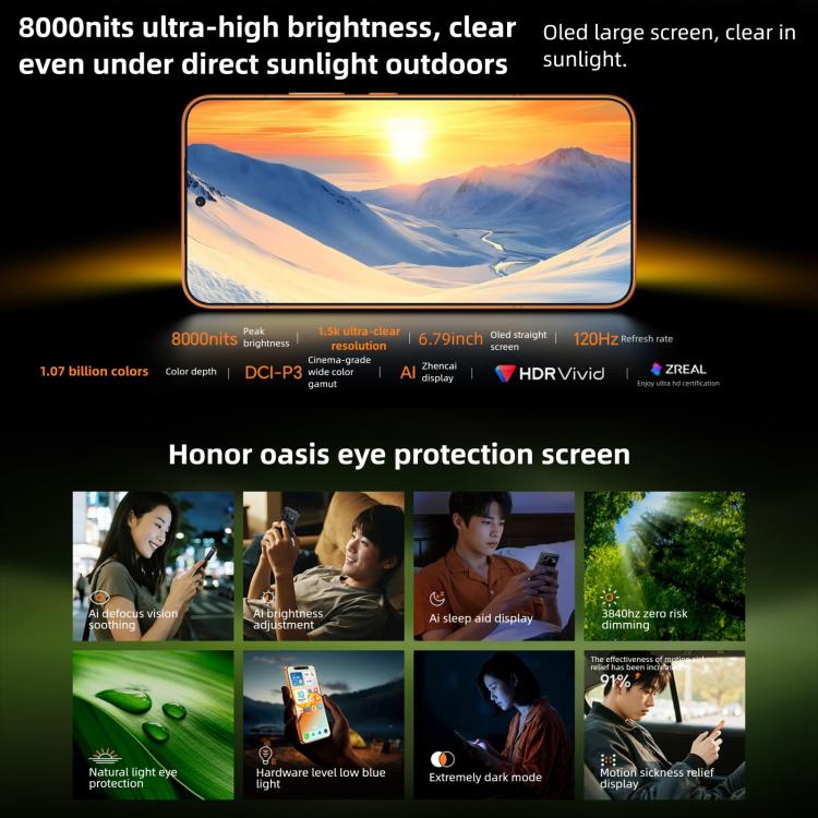 Honor Power2, 12GB+256GB, แบตเตอรี่ 10080mAh, หน้าจอ 6.79 นิ้ว MagicOS 10.0 / Android 16 Dimensity 8500 Elite Octa Core, เครือข่าย: 5G, NFC, OTG, 12GB+256GB