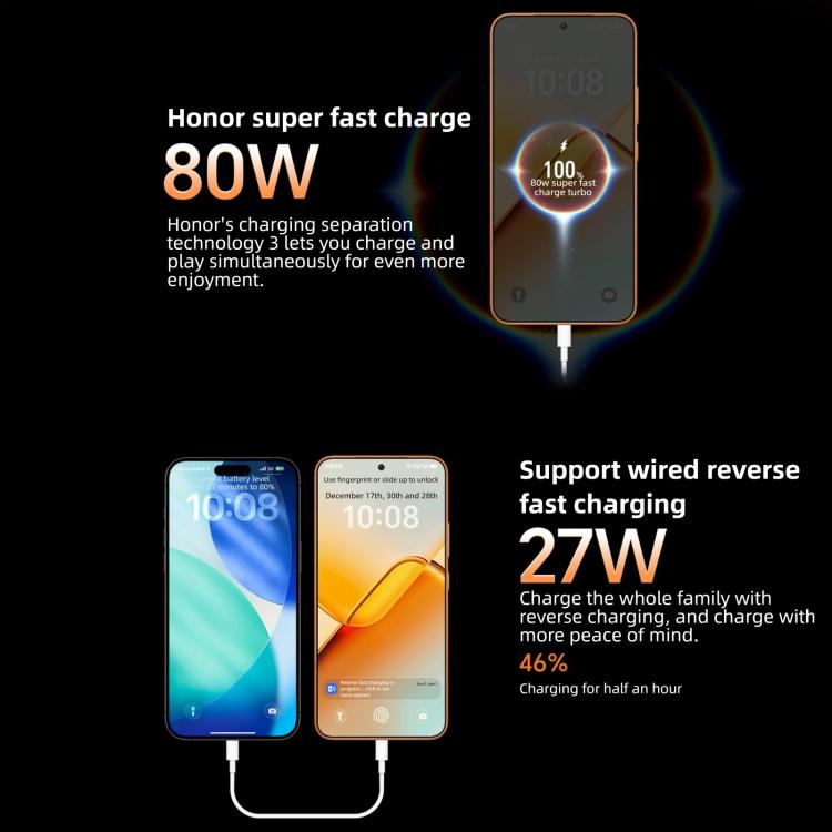 Honor Power2, 12GB+512GB, แบตเตอรี่ 10080mAh, หน้าจอ 6.79 นิ้ว MagicOS 10.0 / Android 16 Dimensity 8500 Elite Octa Core, เครือข่าย: 5G, NFC, OTG, 12GB+512GB