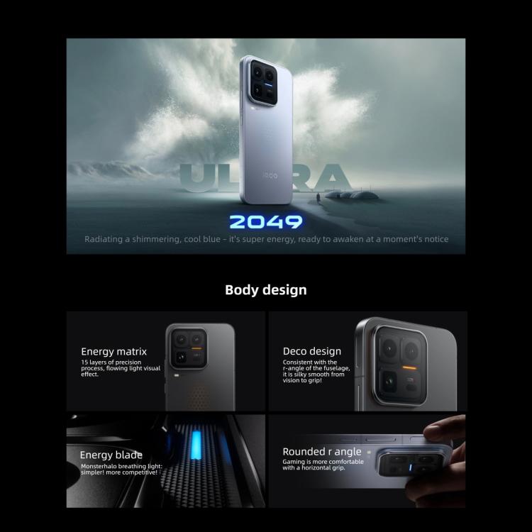 vivo iQOO 15 Ultra, 24GB+1TB, สแกนลายนิ้วมือ 3D อัลตราโซนิก, 6.85 นิ้ว Android 16 OriginOS 6 Snapdragon 8 Elite Gen 5 Octa Core, OTG, NFC, เครือข่าย: 5G, รองรับ Google Play, 24GB+1TB