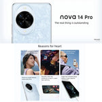Huawei nova 14 Pro, 12GB+512GB, สแกนนิ้วมือด้านข้าง, 6.78 นิ้ว HarmonyOS 5.0, NFC, OTG, ไม่รองรับ Google Play, 12GB+512GB, nova 14 Pro, 12GB+512GB