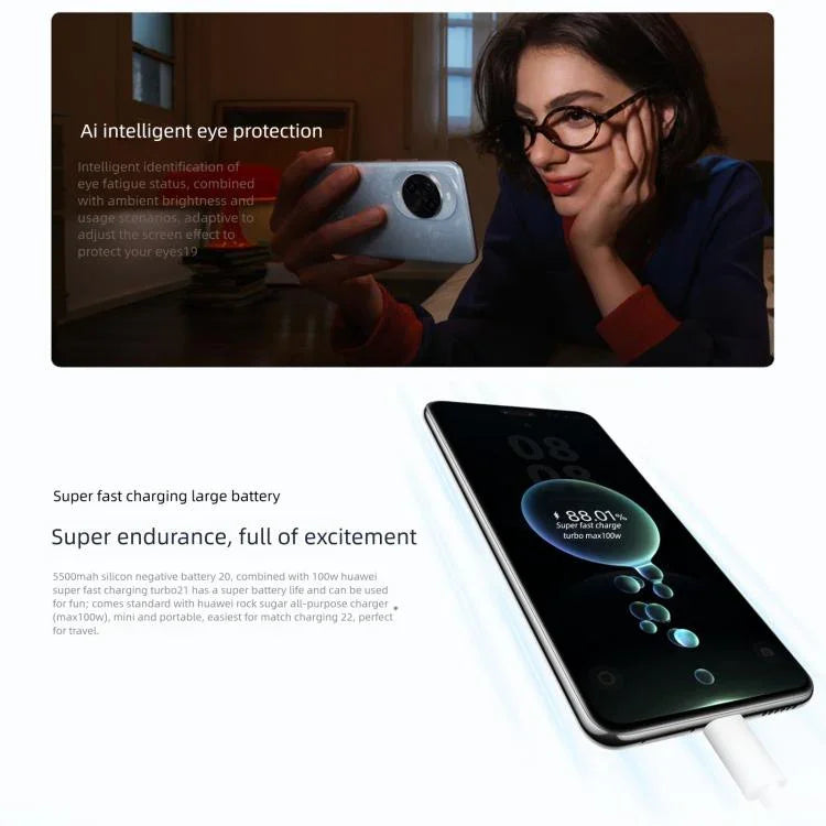 Huawei nova 14 Pro, 12GB+512GB, สแกนนิ้วมือด้านข้าง, 6.78 นิ้ว HarmonyOS 5.0, NFC, OTG, ไม่รองรับ Google Play, 12GB+512GB, nova 14 Pro, 12GB+512GB