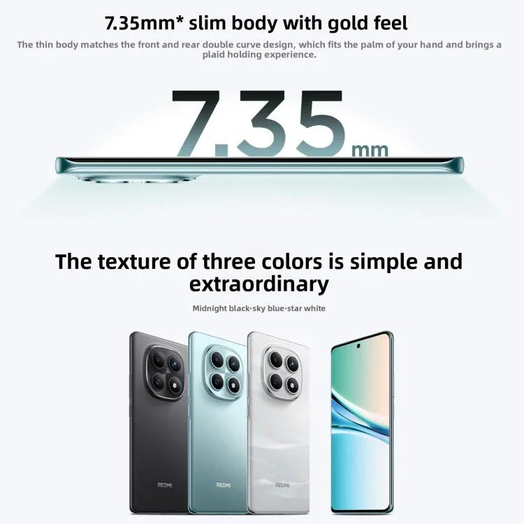 Xiaomi Redmi Note 15 5G, 8GB+128GB, 6.77 นิ้ว Xiaomi HyperOS 2 Snapdragon 6 Gen 3 Octa Core, เครือข่าย: 5G, 8GB+128GB