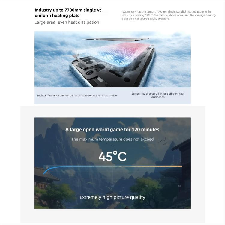 Realme GT7, 16GB+256GB, 6.8 นิ้ว Android 15 / Realme UI 6.0 MediaTek Dimensity 9400+ Octa Core, NFC, เครือข่าย: 5G, รองรับ Google Play, 16GB+256GB