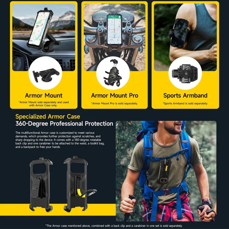 Ulefone Armor 27 Pro โทรศัพท์กันกระแทก, 12GB+256GB, กล้องมองเห็นในที่มืด, แบตเตอรี่ 10600mAh, 6.78 นิ้ว Android 14 MediaTek Dimensity 6300 Octa Core, เครือข่าย: 5G, NFC, Armor 27 Pro