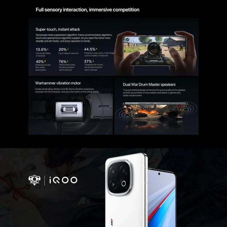 vivo iQOO 13, 16GB+1TB, สแกนใบหน้า / สแกนลายนิ้วมือบนหน้าจอ, 6.82 นิ้ว Android 15 OriginOS 5 Snapdragon 8 Elite Octa Core, OTG, NFC, เครือข่าย: 5G, รองรับ Google Play, 16GB+1TB