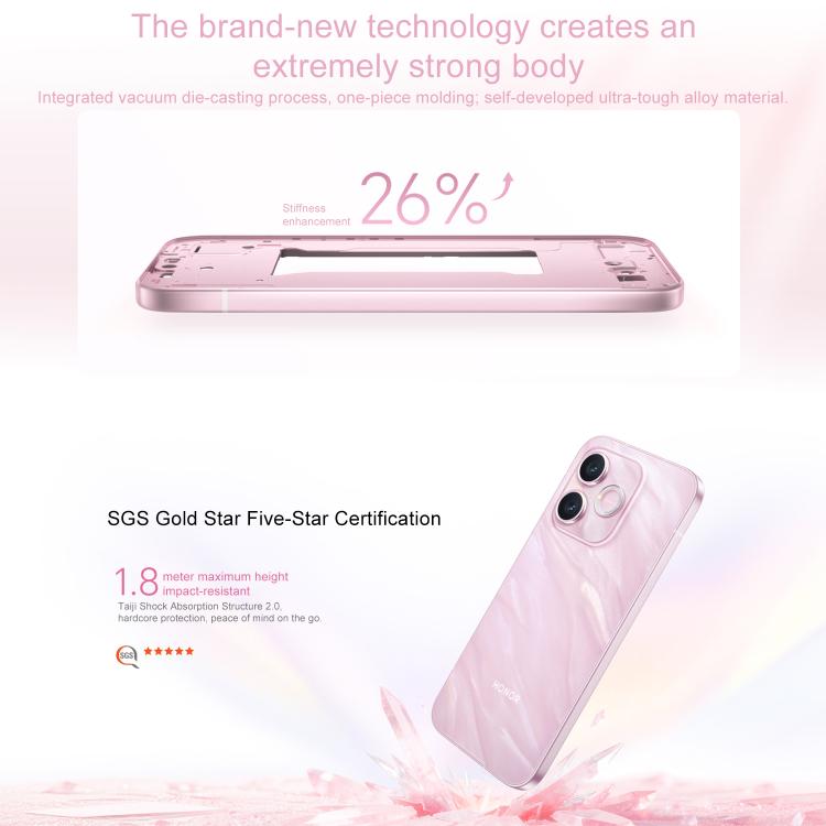 Honor X80i, 8GB+128GB, สแกนลายนิ้วมือบนหน้าจอ, 6.6 นิ้ว MagicOS 10.0 Android 16.0 Dimensity 6500 Elite Octa Core, เครือข่าย: 5G, OTG, NFC, 8GB+128GB