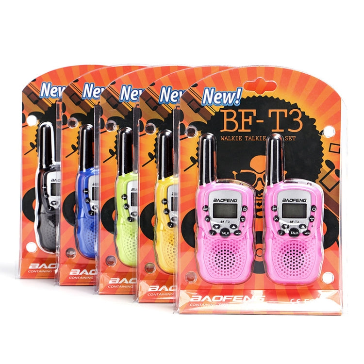 2 ชิ้น BaoFeng BF-T3 1W วิทยุสื่อสารแบบมือถือย่านความถี่เดี่ยวสำหรับเด็ก พร้อมฟังก์ชันมอนิเตอร์ ปลั๊กยุโรป BF-T3 ปลั๊กยุโรป