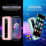 สแกนใบหน้า, โทรศัพท์ Android 9.0 ขนาด 3.46 นิ้ว MTK6739CW Quad Core สูงสุด 1.28GHz, ซิมคู่, บลูทูธ, WiFi, GPS, เครือข่าย: 4G, 3GB+64GB