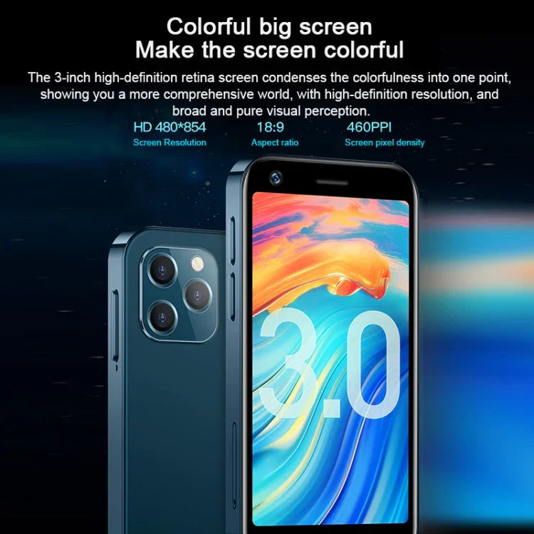 SOYES XS12, 3GB+32GB, 3.0 นิ้ว Android 9.0 MTK6737M Quad Core สูงสุด 1.1GHz, Bluetooth, WiFi, FM, เครือข่าย: 4G, Dual SIM, 3GB+32GB