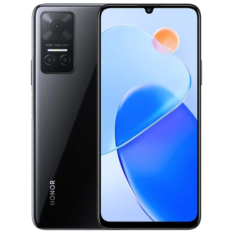 กล้องหลังสามตัว, สแกนลายนิ้วมือด้านข้าง, แบตเตอรี่ 5000mAh, หน้าจอ 6.74 นิ้ว Magic UI 5.0 (Android 11) MediaTek Dimensity 700 Octa Core สูงสุด 2.2GHz, เครือข่าย: 5G, OTG, ไม่รองรับ Google Play, 8GB+128GB