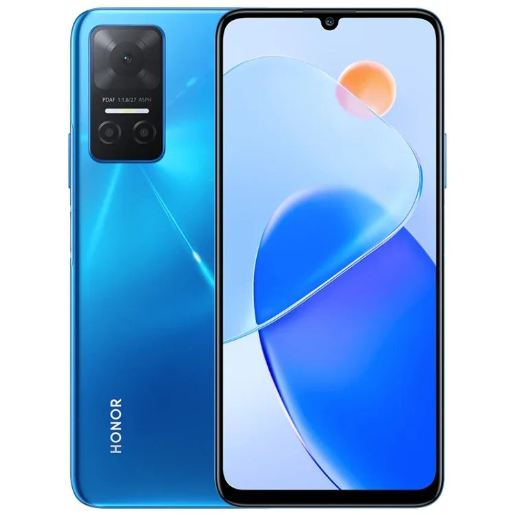 กล้องหลังสามตัว, สแกนลายนิ้วมือด้านข้าง, แบตเตอรี่ 5000mAh, หน้าจอ 6.74 นิ้ว Magic UI 5.0 (Android 11) MediaTek Dimensity 700 Octa Core สูงสุด 2.2GHz, เครือข่าย: 5G, OTG, ไม่รองรับ Google Play, 8GB+128GB