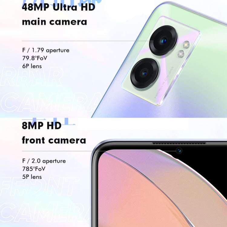 กล้องหลังคู่, สแกนลายนิ้วมือด้านข้าง, แบตเตอรี่ 5000mAh, 6.58 นิ้ว Realme UI 3.0 / Android 12 MediaTek Dimensity 810 Octa Core สูงสุด 2.4GHz, เครือข่าย: 5G, รองรับ Google Play, 12GB+256GB