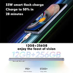 กล้องหลังคู่, สแกนลายนิ้วมือด้านข้าง, แบตเตอรี่ 5000mAh, 6.58 นิ้ว Realme UI 3.0 / Android 12 MediaTek Dimensity 810 Octa Core สูงสุด 2.4GHz, เครือข่าย: 5G, รองรับ Google Play, 12GB+256GB