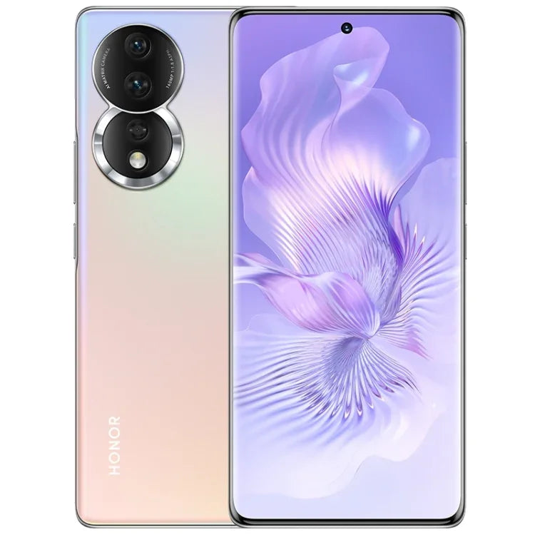 กล้องหลังสามตัว, สแกนลายนิ้วมือบนหน้าจอ, หน้าจอ 6.67 นิ้ว Magic UI 7.0 Qualcomm Snapdragon 782G Octa Core ความเร็วสูงสุด 2.7GHz, เครือข่าย: 5G, OTG, NFC, ไม่รองรับ Google Play, Honor 80 5G, 8GB+256GB