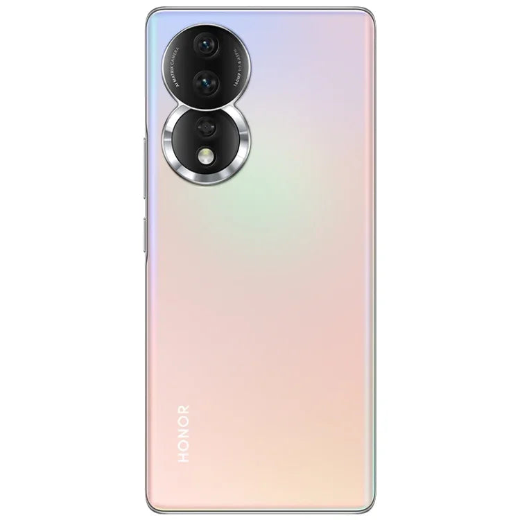 กล้องหลังสามตัว, สแกนลายนิ้วมือบนหน้าจอ, หน้าจอ 6.67 นิ้ว Magic UI 7.0 Qualcomm Snapdragon 782G Octa Core ความเร็วสูงสุด 2.7GHz, เครือข่าย: 5G, OTG, NFC, ไม่รองรับ Google Play, Honor 80 5G, 8GB+256GB