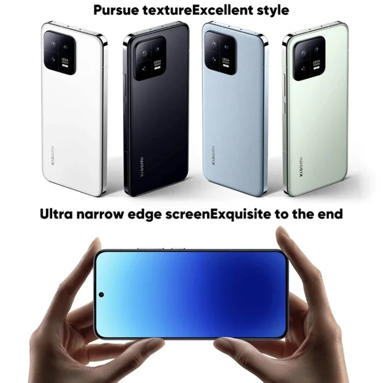 กล้องหลังสามตัว, สแกนลายนิ้วมือบนหน้าจอ 6.36 นิ้ว MIUI 14 Qualcomm Snapdragon 8 Gen 2 Octa Core ความเร็วสูงสุด 3.2GHz, เครือข่าย: 5G, NFC, ฟังก์ชันชาร์จไร้สาย, Xiaomi 13 12GB+256GB