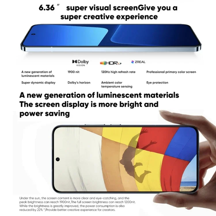 กล้องหลังสามตัว, สแกนลายนิ้วมือบนหน้าจอ 6.36 นิ้ว MIUI 14 Qualcomm Snapdragon 8 Gen 2 Octa Core ความเร็วสูงสุด 3.2GHz, เครือข่าย: 5G, NFC, ฟังก์ชันชาร์จไร้สาย, Xiaomi 13 12GB+256GB