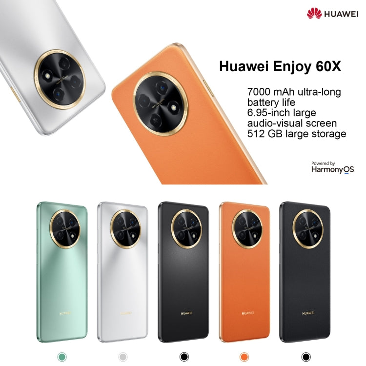 กล้องหลังคู่, สแกนลายนิ้วมือด้านข้าง, แบตเตอรี่ 7000mAh, หน้าจอ 6.95 นิ้ว HarmonyOS 3.0 Qualcomm Snapdragon 680 Octa Core 2.4GHz, เครือข่าย: 4G, OTG, NFC, ไม่รองรับ Google Play, 256GB สีเงิน, 256GB สีดำ, 256GB สีเขียว