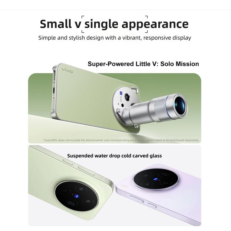vivo X300s, 12GB+256GB, หน้าจอ 6.78 นิ้ว OriginOS 6 Android 16 Dimensity 9500 Octa Core, OTG, NFC, เครือข่าย: 5G, 12GB+256GB