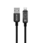 WK WDC-180 สายชาร์จข้อมูล USB เป็น 8 Pin ความเร็วสูง 6A ซีรีส์ Pioneer แบบใส, ความยาว: 1m, USB เป็น 8 Pin