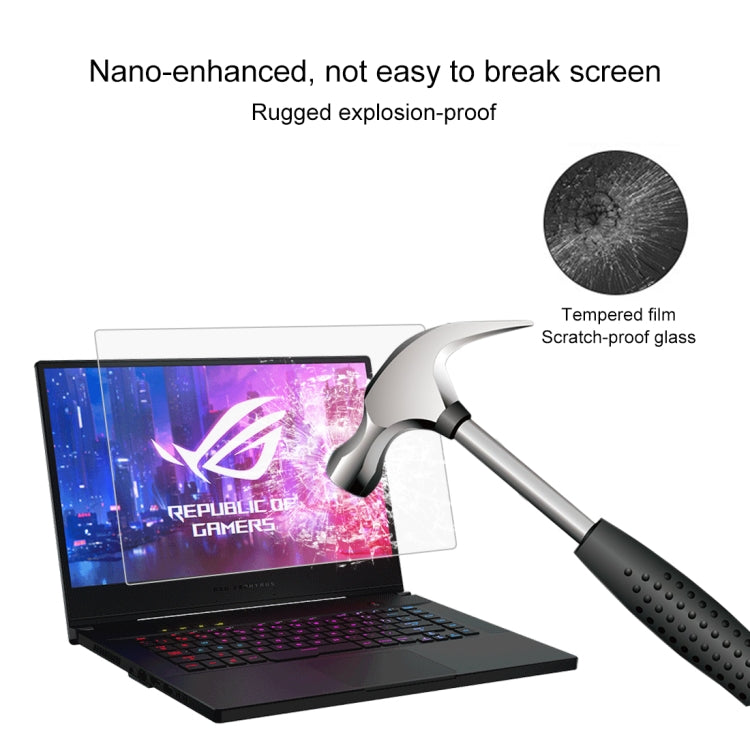 ฟิล์มกระจกนิรภัยป้องกันหน้าจอ HD สำหรับ ASUS ROG Zephyrus M GU502 15.6 นิ้ว, สำหรับ ASUS ROG Zephyrus M 15.6 นิ้ว