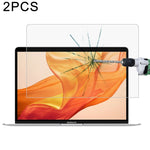 ฟิล์มกระจกนิรภัยแข็งแรง 9H หนา 0.26 มม. ป้องกันการระเบิด 2 ชิ้น สำหรับ MacBook Air 13.3 (2018)