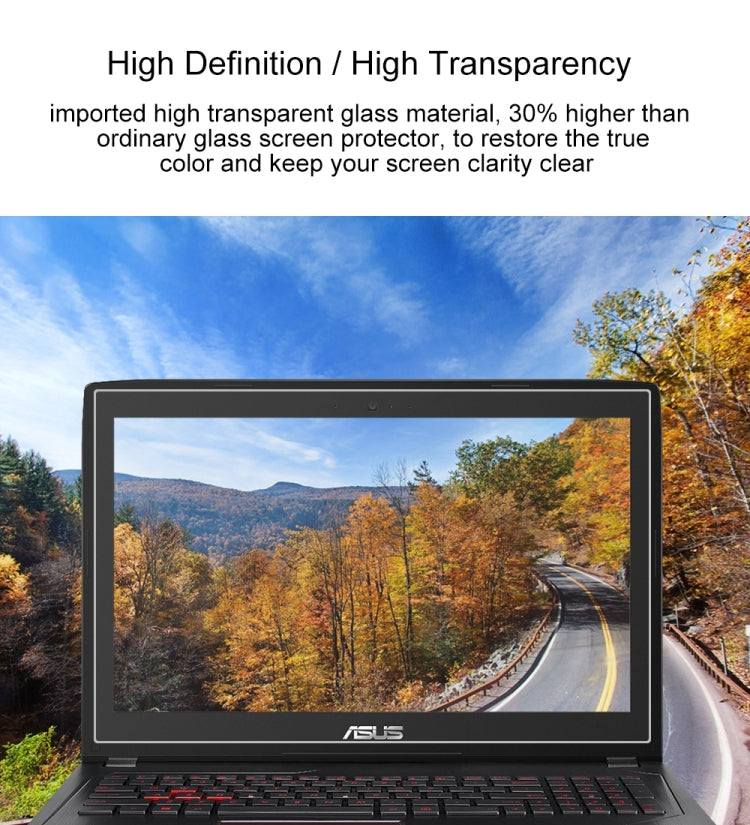 ฟิล์มกระจกนิรภัยป้องกันหน้าจอ HD สำหรับ ASUS FX502VM 15.6 นิ้ว, สำหรับ ASUS FX502VM 15.6 นิ้ว