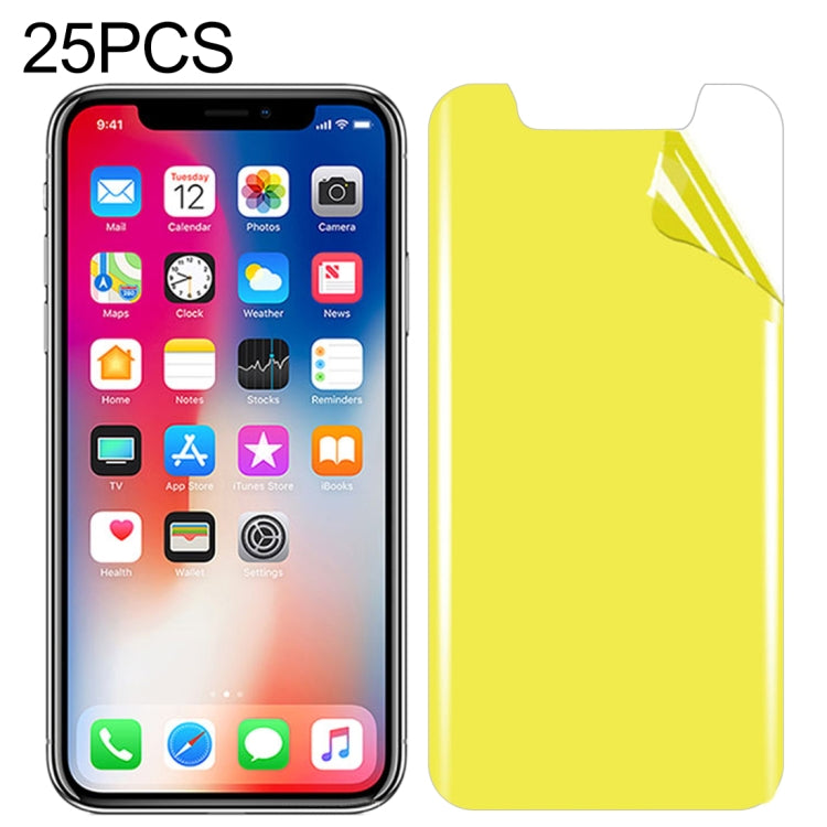 25 ชิ้น สำหรับ iPhone X / XS ฟิล์มกันรอยหน้าจอแบบนุ่ม TPU ครอบคลุมเต็มหน้าจอ สำหรับ iPhone X / XS (25 ชิ้น)