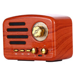ลำโพงวิทยุ HiFi Bluetooth สไตล์เรโทร Angel MA-1500 พร้อมไฟ LED สี รองรับ USB & FM & AUX 3.5 มม.