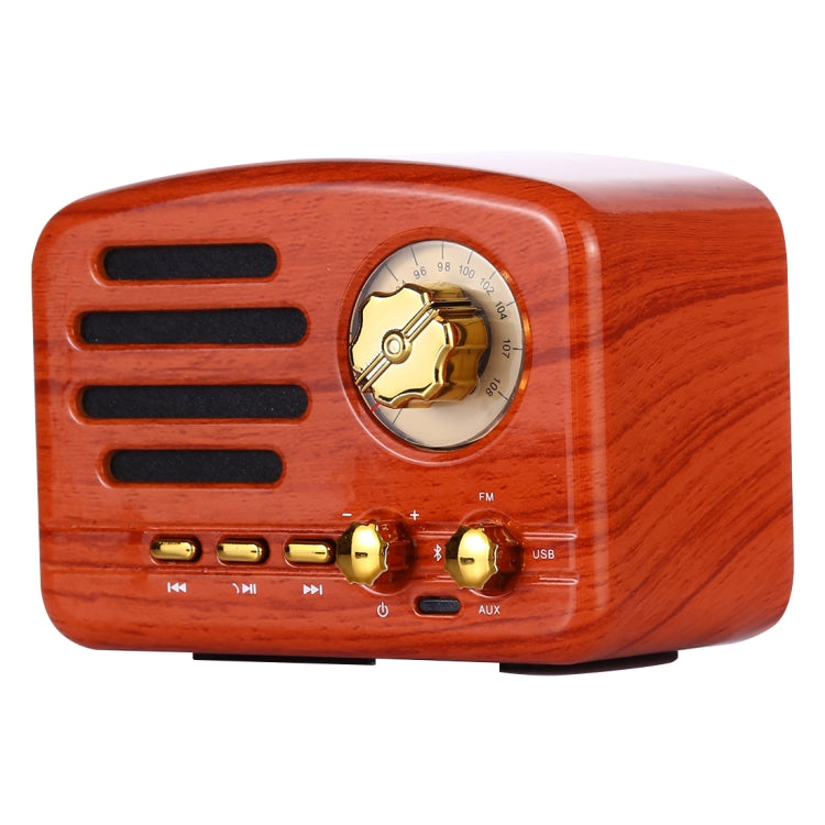 ลำโพงวิทยุ HiFi Bluetooth สไตล์เรโทร Angel MA-1500 พร้อมไฟ LED สี รองรับ USB & FM & AUX 3.5 มม.