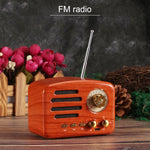 ลำโพงวิทยุ HiFi Bluetooth สไตล์เรโทร Angel MA-1500 พร้อมไฟ LED สี รองรับ USB & FM & AUX 3.5 มม.