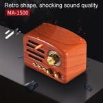 ลำโพงวิทยุ HiFi Bluetooth สไตล์เรโทร Angel MA-1500 พร้อมไฟ LED สี รองรับ USB & FM & AUX 3.5 มม.