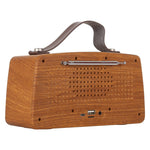 NewRixing NR-4013 ลำโพง FM แบบไร้สายลายไม้แมนจูเรียย้อนยุค พร้อมฟังก์ชันโทร รองรับการ์ด TF และ U Disk