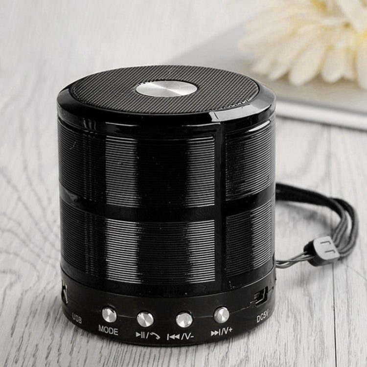 ลำโพงบลูทูธ WS-887 พร้อมสายคล้องคอ รองรับการโทรแบบแฮนด์ฟรี & FM & ยูดิสก์ & การ์ด TF & AUX
