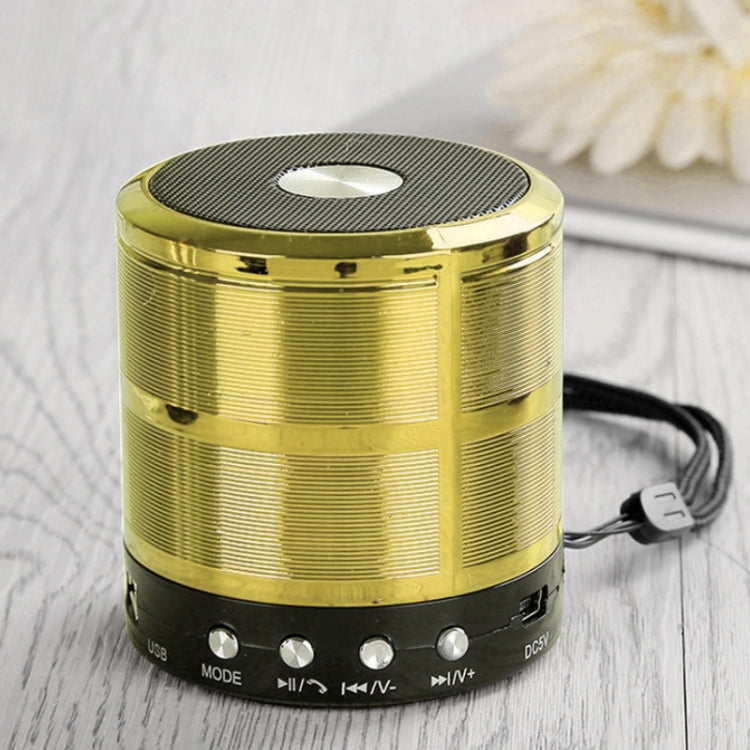 ลำโพงบลูทูธ WS-887 พร้อมสายคล้องคอ รองรับการโทรแบบแฮนด์ฟรี & FM & ยูดิสก์ & การ์ด TF & AUX