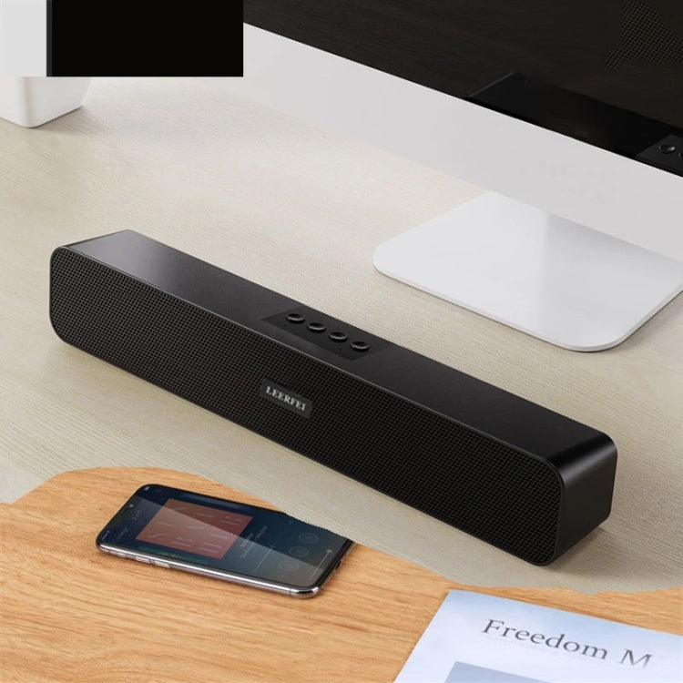 LEERFEI E91 ลำโพงบลูทูธมัลติมีเดียรูปทรงแท่งยาว 10W แบบลำโพงคู่ รองรับการ์ด TF / ยูดิสก์ / AUX 3.5 มม.