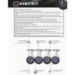 A4B2 ชุดกล้อง IP แบบกระบอก 4 ช่อง พร้อม NVR รองรับการมองเห็นกลางคืน / ตรวจจับการเคลื่อนไหว ระยะ IR: 20 ม., A4B2/ชุด 720P, A4B2/ชุด 1080P, A4B2/ชุด 960P