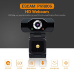 เว็บแคม ESCAM PVR006 HD 1080P USB2.0 พร้อมไมโครโฟนสำหรับพีซี, PVR006