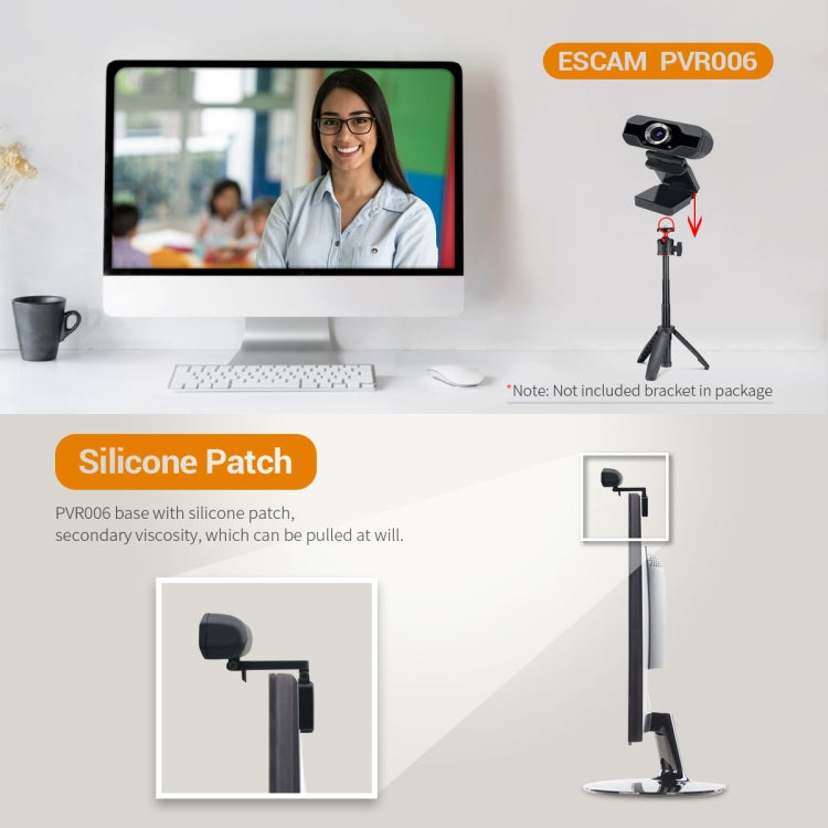 เว็บแคม ESCAM PVR006 HD 1080P USB2.0 พร้อมไมโครโฟนสำหรับพีซี, PVR006