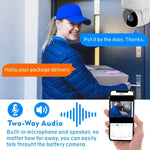 Tuya QX45 กล้อง IP ไร้สาย 2.4G กันน้ำ IP65 Full HD 1080P รองรับการตรวจจับการเคลื่อนไหว & เสียงสองทาง & การมองเห็นกลางคืน & การ์ด TF, ปลั๊ก AU, รองรับการตรวจจับการเคลื่อนไหว