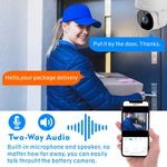 Tuya QX45 กล้อง IP ไร้สาย 2.4G กันน้ำ IP65 Full HD 1080P รองรับการตรวจจับการเคลื่อนไหว & เสียงสองทาง & การมองเห็นกลางคืน & การ์ด TF, ปลั๊ก AU, รองรับการตรวจจับการเคลื่อนไหว