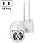Tuya QX56 กล้อง IP ไร้สาย 2.4G กันน้ำ IP66 ความละเอียด 3 ล้านพิกเซล รองรับ Amazon Alexa & Google Home & การตรวจจับการเคลื่อนไหว & เสียงสองทาง & การมองเห็นกลางคืนสีเต็มรูปแบบ & การ์ด TF, ปลั๊ก EU, รองรับ Amazon Alexa & Google Home