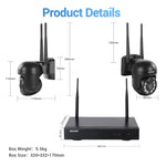 กล้องโดมไร้สาย 8 ช่อง ความละเอียด 3 ล้านพิกเซล ESCAM WNK618 ระบบรักษาความปลอดภัย NVR HD รองรับการตรวจจับการเคลื่อนไหว เสียงสองทาง อินฟราเรดกลางคืนสีเต็ม และการ์ด TF ปลั๊กยุโรป, WNK618