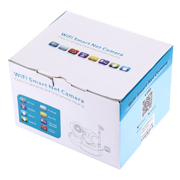 V380 กล้องวงจรปิด IP ความละเอียด HD 1280 x 720P 1.0MP หมุนได้ 360 องศา ไร้สาย WiFi กล้องรักษาความปลอดภัยอัจฉริยะ รองรับการ์ด TF, เสียงสองทาง, V380