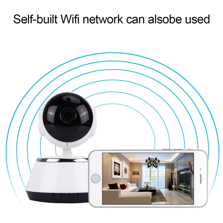 V380 กล้องวงจรปิด IP ความละเอียด HD 1280 x 720P 1.0MP หมุนได้ 360 องศา ไร้สาย WiFi กล้องรักษาความปลอดภัยอัจฉริยะ รองรับการ์ด TF, เสียงสองทาง, V380