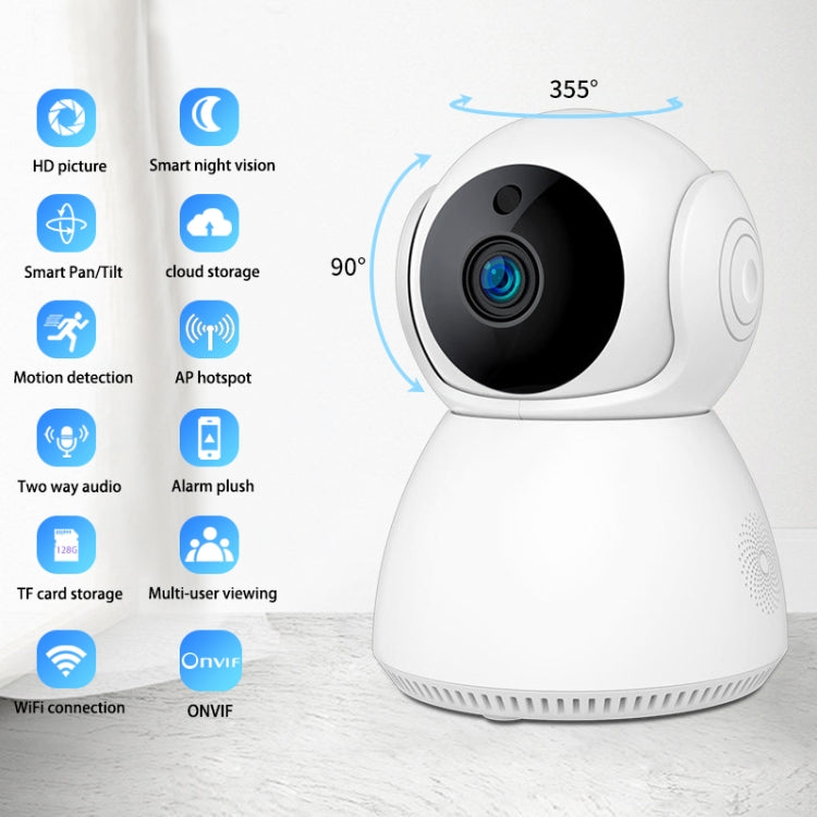 กล้อง IP WiFi หมุนก้มเงย ความละเอียด 3.0MP รุ่น YT24 V380 รองรับการ์ด TF, สื่อสารสองทาง, ตรวจจับการเคลื่อนไหว และกล้องมองกลางคืน