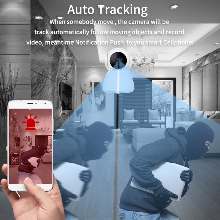กล้อง IP WiFi หมุนก้มเงย ความละเอียด 3.0MP รุ่น YT24 V380 รองรับการ์ด TF, สื่อสารสองทาง, ตรวจจับการเคลื่อนไหว และกล้องมองกลางคืน