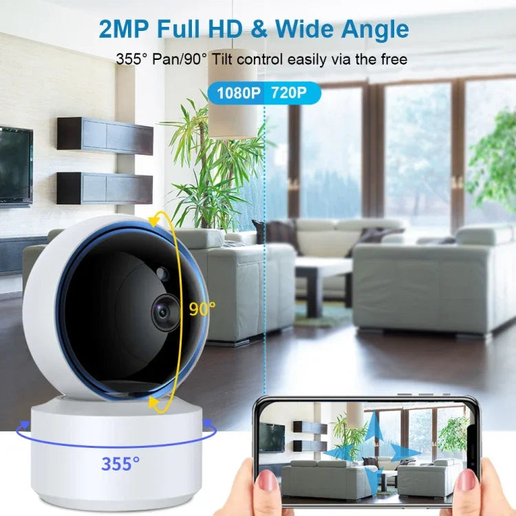 กล้อง IP WiFi หมุนรอบ 360 องศา ความละเอียด 3.0MP รุ่น YT50-2 รองรับการ์ด TF, สื่อสารสองทาง, ตรวจจับการเคลื่อนไหว และกล้องมองกลางคืน
